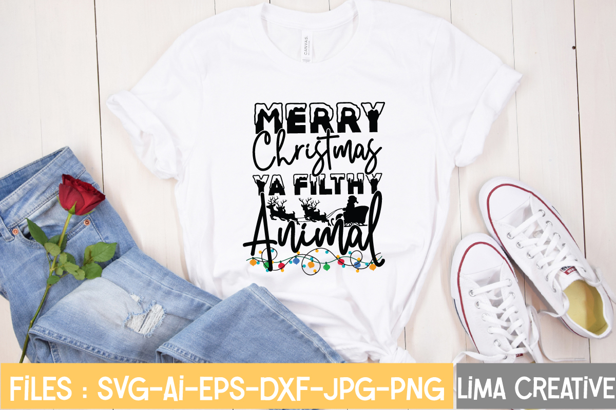 Merry Christmas Ya Filthy Gym Rats SVG Christmas (Download Now) 