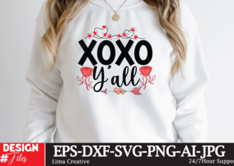 XoXo Y’all T-shirt Design,Valentine svg bundle, Valentines day svg bundle, Love Svg, Valentine Bundle, Valentine svg, Valentine Quote svg Bundle, clipart, cricut Valentine svg bundle, Valentines day svg bundle, Love