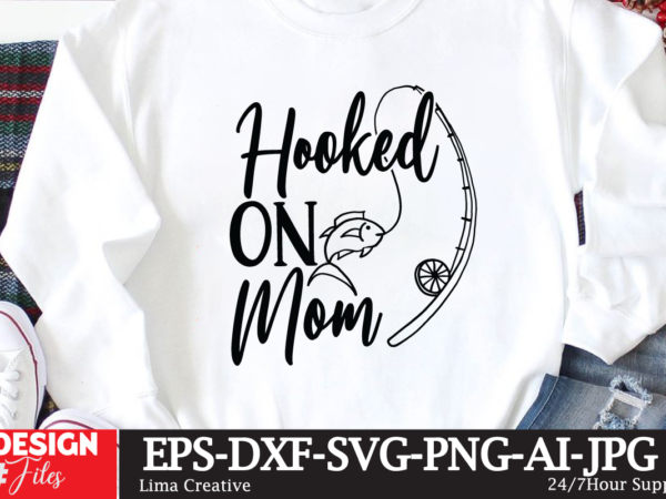 Hooked on mom t-shirt design,fishing,bass fishing,fishing videos,florida fishing,fishing video,catch em all fishing,fishing tips,kayak fishing,sewer fishing,ice fishing,pier fishing,city fishing,pond fishing,urban fishing,creek fishing,shore fishing,winter fishing,magnet fishing,bass fishing productions,inshore fishing,fishing for bass,beach fishing