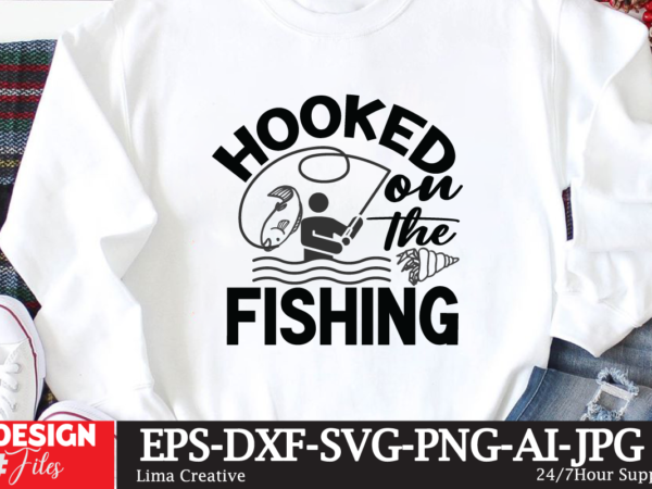 Hooked on the fishing t-shirt design,fishing,bass fishing,fishing videos,florida fishing,fishing video,catch em all fishing,fishing tips,kayak fishing,sewer fishing,ice fishing,pier fishing,city fishing,pond fishing,urban fishing,creek fishing,shore fishing,winter fishing,magnet fishing,bass fishing productions,inshore fishing,fishing for bass,beach