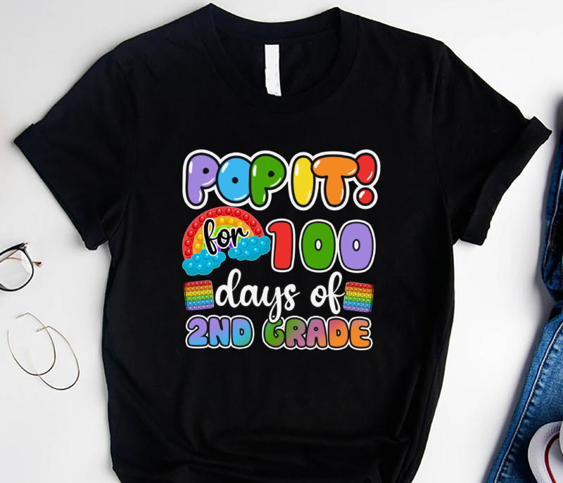 24 100 days of school PNG T-shirt Designs Bundle For Commercial Use Part 2, 100 days of school T-shirt, 100 days of school png file, 100 days of school digital