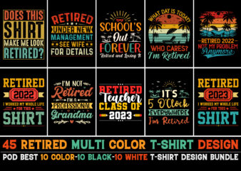 Retired T-Shirt Design Bundle