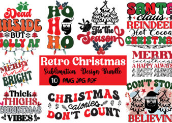 Retro Christmas Sublimation PNG Bundle, Christmas png bundle, Holly png, Santa png, Jingle png, Retro Christmas png, Tis the season png,Retro Christmas Sublimation, Christmas Png, Christmas Tshirt, Sublimation, Cowboy Santa,