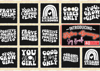 Retro Groovy Svg Bundle t shirt design online