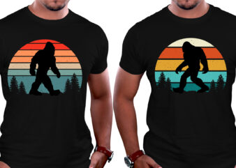 Retro Vintage Sunset Simpanssi T-Shirt Graphic