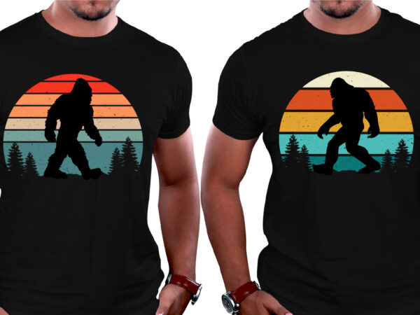 Retro vintage sunset simpanssi t-shirt graphic