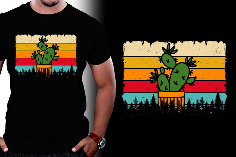 Retro Vintage Sunset T-Shirt Graphic Bundle