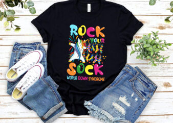 Rock Your Sock Down Syndrome Awareness Funny Unicorn Dabbing Png, Down Syndrome Awareness, Awareness Gift PNG File TL