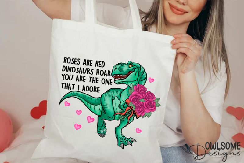Rose Are Red Dinosaus Roar Valentine PNG