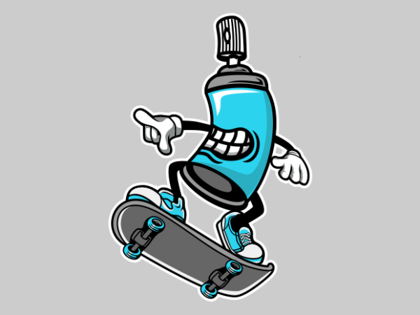 Street art skateboard t shirt template vector