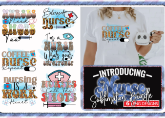 Nurse Sublimation Bundle T shirt vector artwork