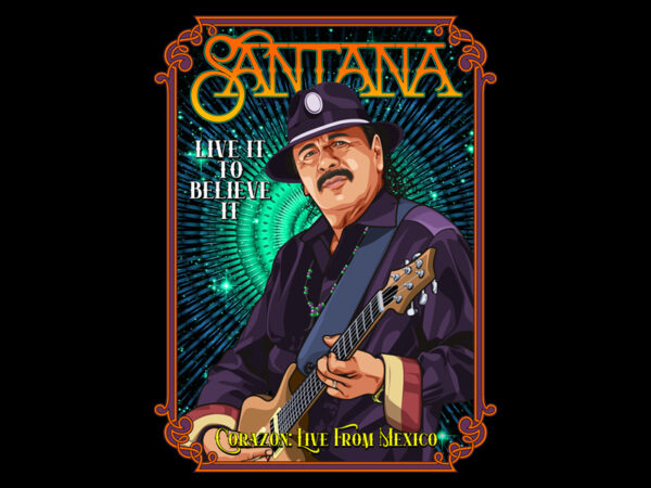 Santana t shirt template vector