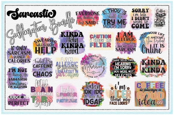 Sarcastic sublimation bundle t shirt template vector Sarcastic sublimation bundle t shirt template vector