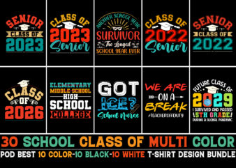 School Pod T-Shirt Design Bundle