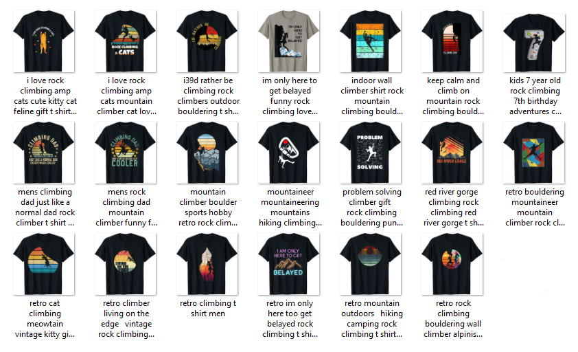20 Rock Climbing PNG T-shirt Designs Bundle For Commercial Use Part 3
