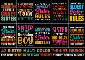 Sister T-Shirt Design Bundle