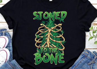 Skeleton Ribcage Weed Stoned To The Bone 420 Pot Head Stoner NL