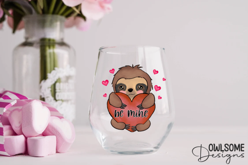 Sloth Be Mine Valentine PNG