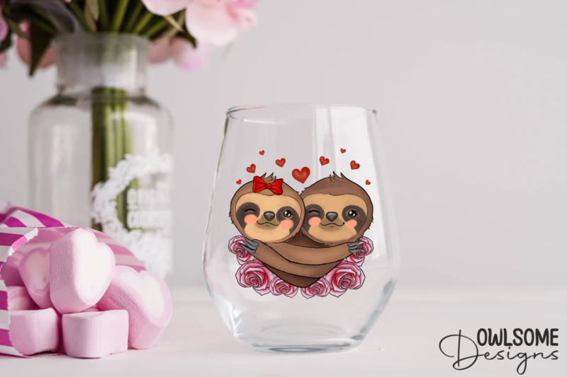 Sloth Love Valentine PNG Sublimation