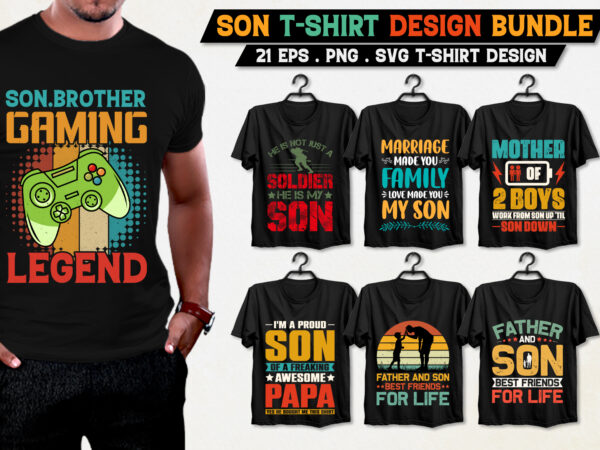 Son t-shirt design bundle