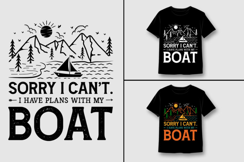 Family Boating T-Shirt Design Bundle