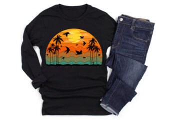 Summer Sunset Sunset Colorful T-Shirt Graphic