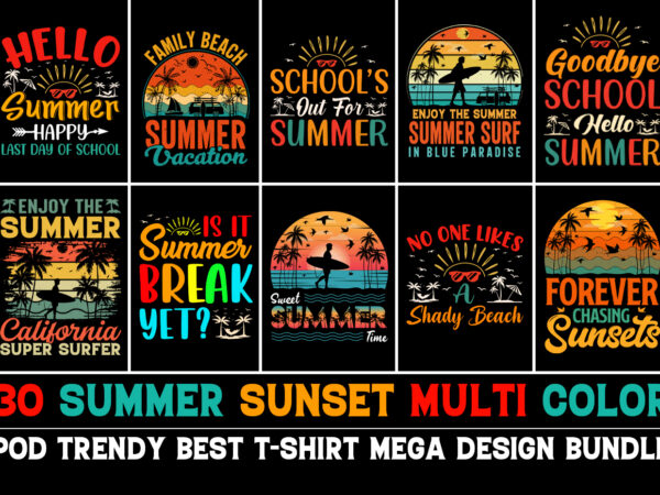Summer vacation t-shirt design bundle Summer vacation t-shirt design bundle