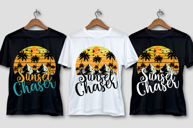 Summer Sunset T-Shirt Design Bundle