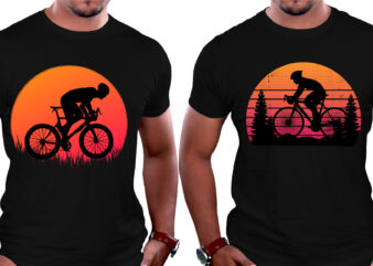 Sunset Colorful Cycling T-Shirt Graphic