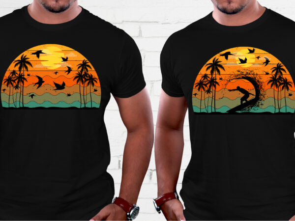 Sunset colorful t-shirt graphic