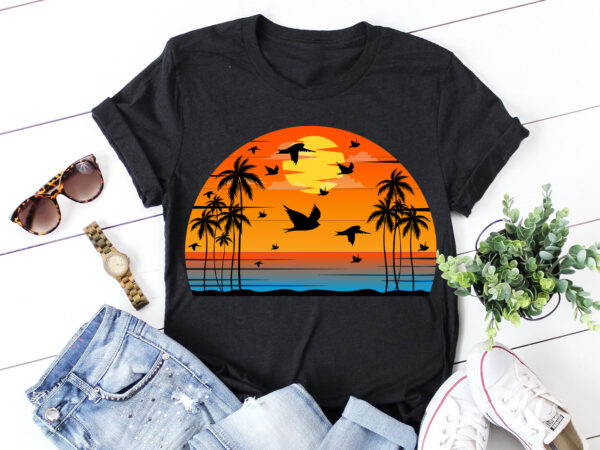 Sunset colorful t-shirt graphic