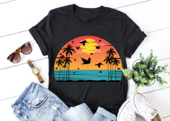 Sunset Retro Vintage T-Shirt Graphic
