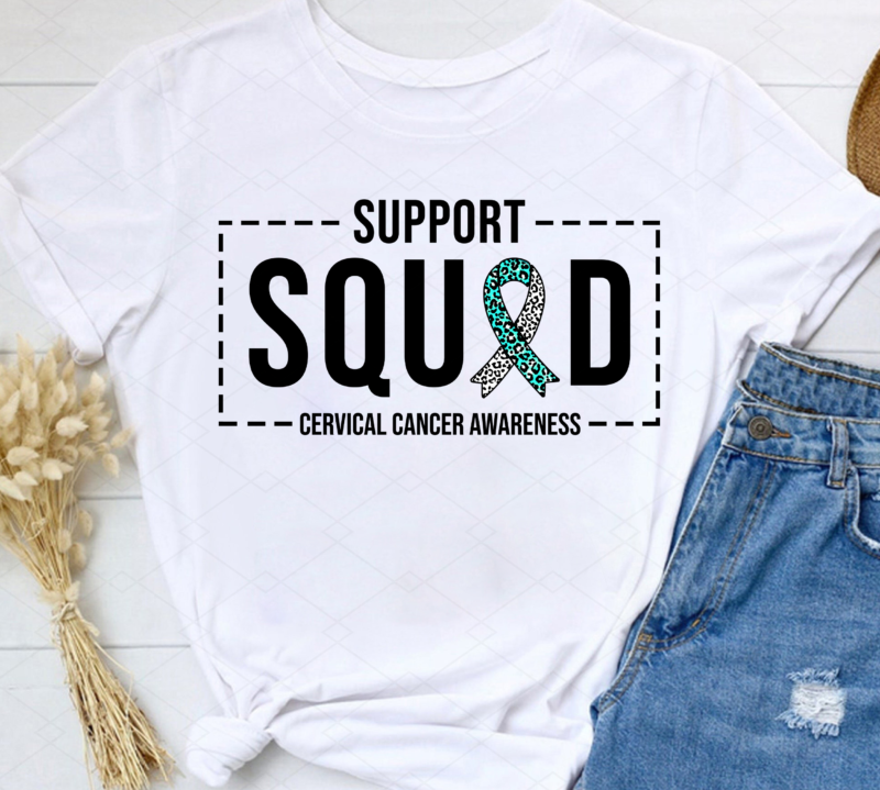 Support Cancer Squad Cervical Cancer Awareness Ribbon NC
