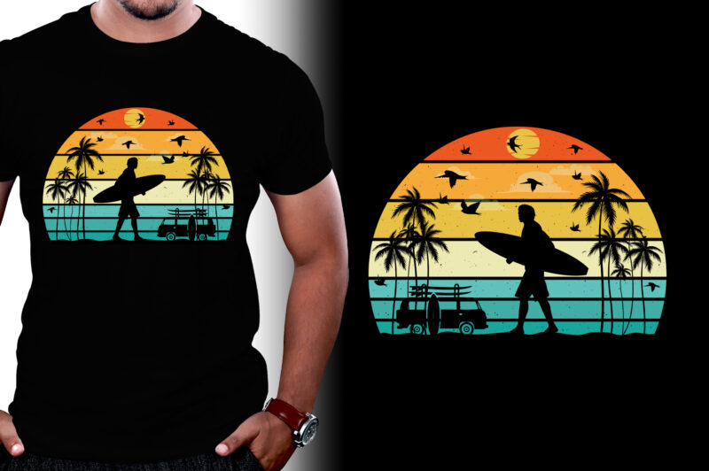 Surfing Retro Vintage Sunset T-Shirt Graphic,Surfing,Surfing Silhouette,Surfing Retro Vintage Sunset,Surfing Sunset Background,Surfing Vintage Retro Sunset,Sunset T-shirt Background,Surfing Png,Surfing Sublimation