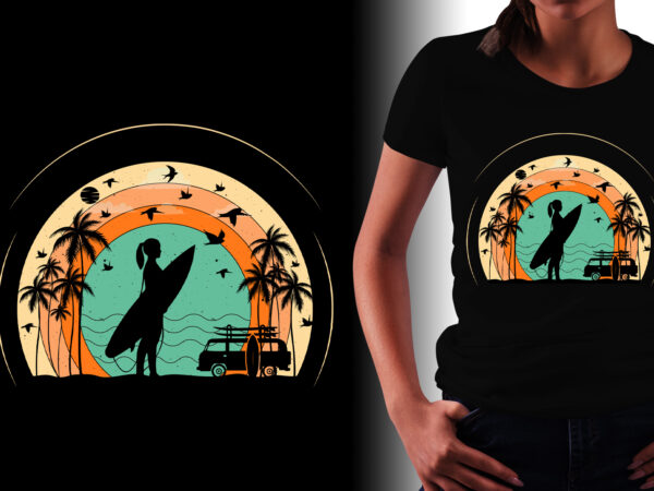 Surfing sunset colorful t-shirt graphic,surfing,surfing silhouette,surfing retro vintage sunset,surfing sunset background,surfing vintage retro sunset,sunset t-shirt background,surfing png,surfing sublimation,surfing silhouette t shirt