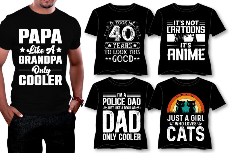 100 Best Selling T-Shirt Design Mega Bundle