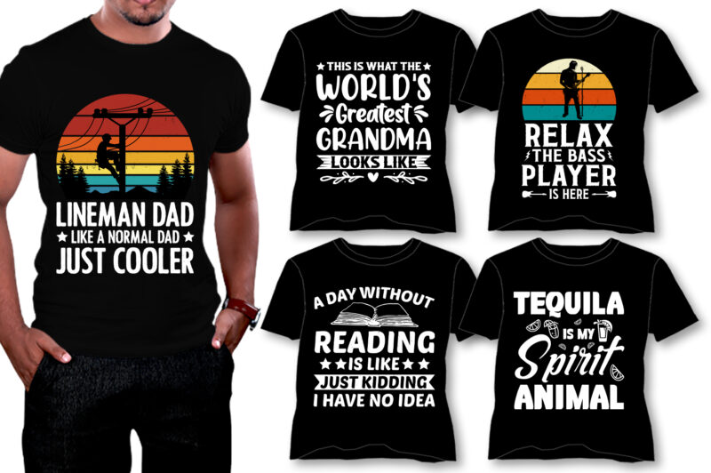 80 Best Selling T-Shirt Design Mega Bundle