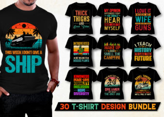 T-Shirt Design Bundle for POD