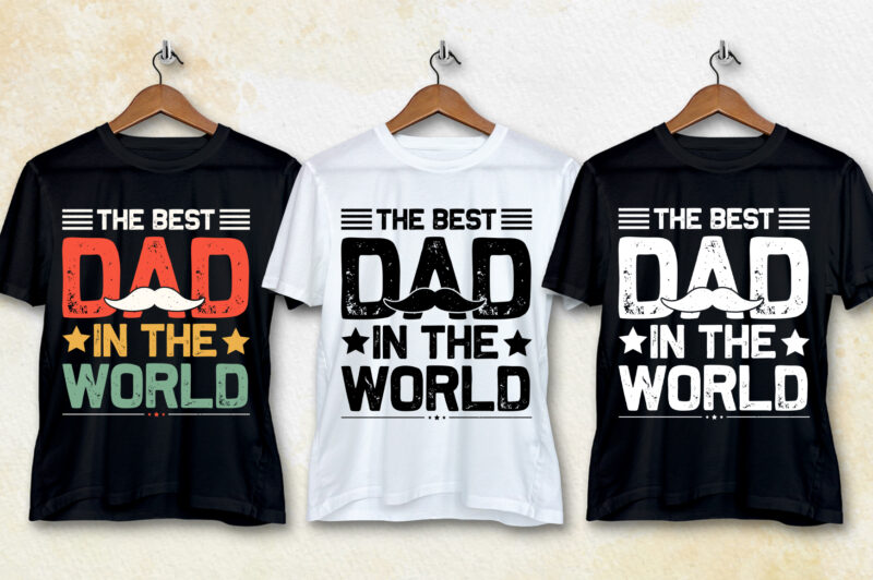 Dad Sunset Vintage T-Shirt Design Bundle