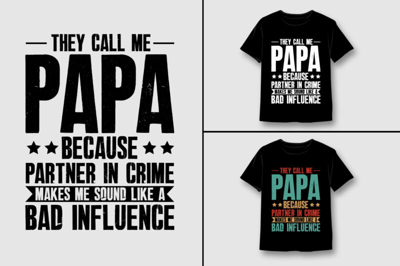 Dad Papa T-Shirt Design Bundle