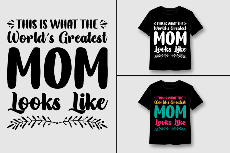 Mom Typography T-Shirt Design Bundle