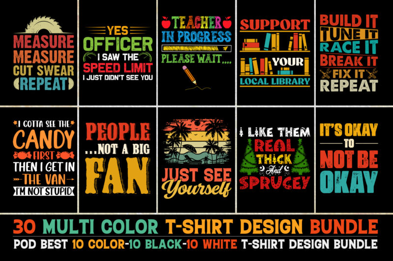 Trendy Pod T-Shirt Design Bundle