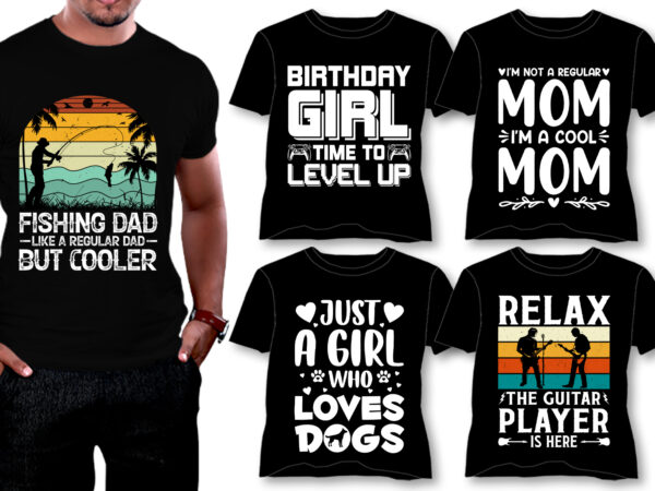 Trendy t-shirt design bundle