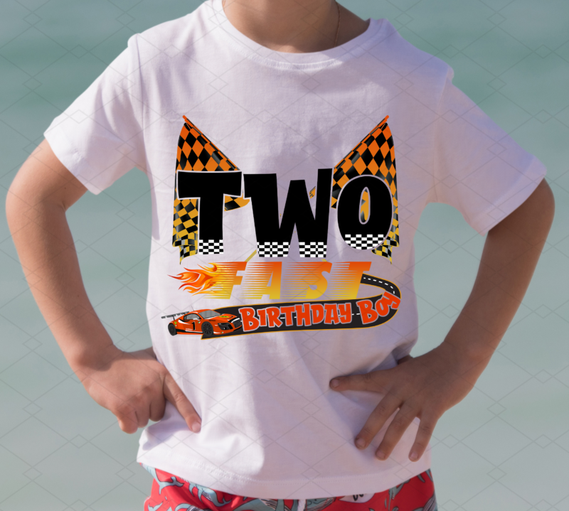 Two Fast Birthday Boy Png, Race Car Birthday, Gift For Kid, Racing Car Lover, Birthday Gift, Kid_s Birthday Shirt PNG File