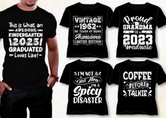 Typography T-Shirt Design Bundle