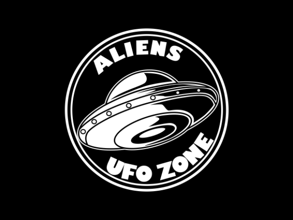 Ufo cartoon t shirt vector graphic