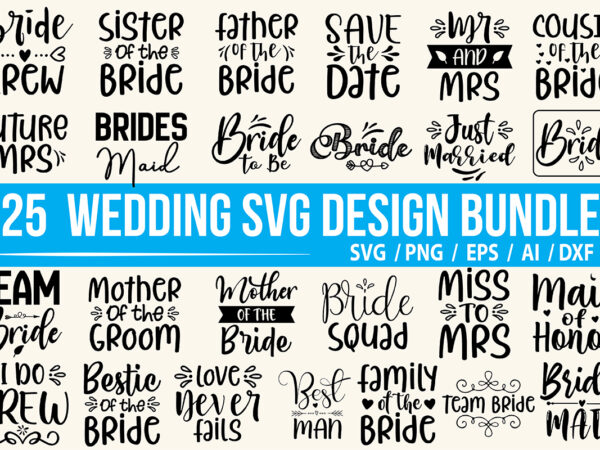 Wedding svg bundle t shirt design for sale