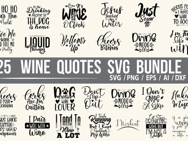 Wine svg bundle t shirt design for sale