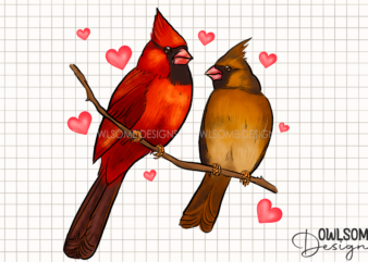 Valentine’s Day Cat Cardinal Love t shirt vector art