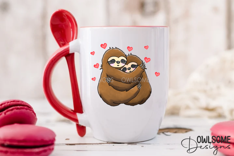 Valentine’s Day Sloth Couple Love